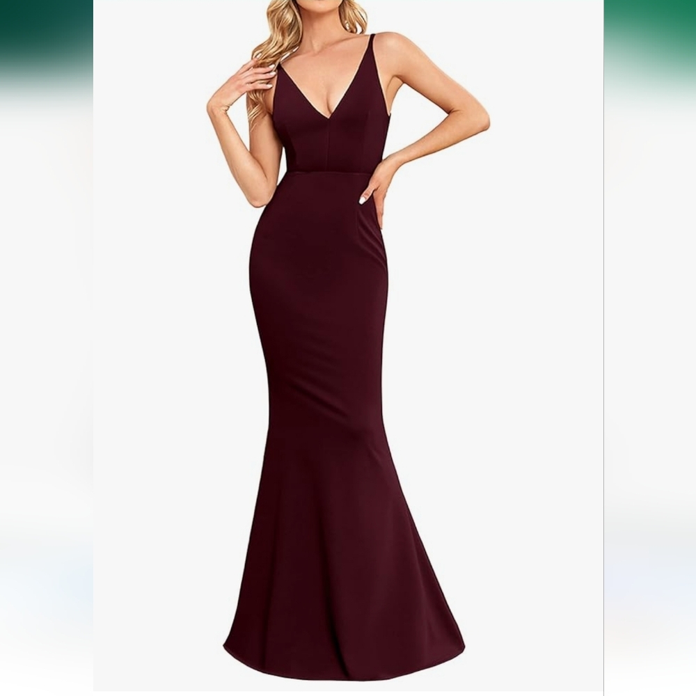 Elegant Burgundy Formal Dress
